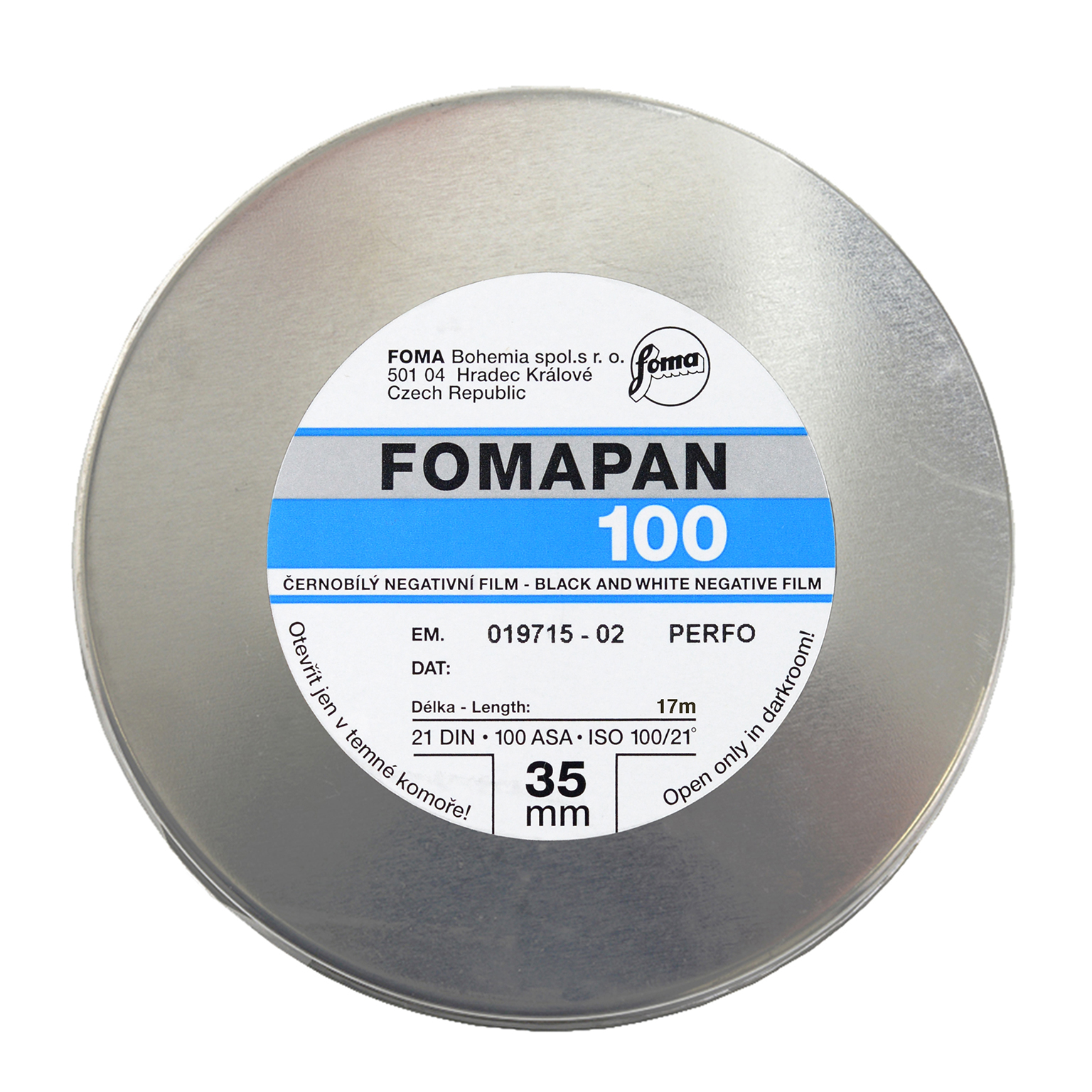 Foma Fomapan 100 17m 35mm perforovaná metráž