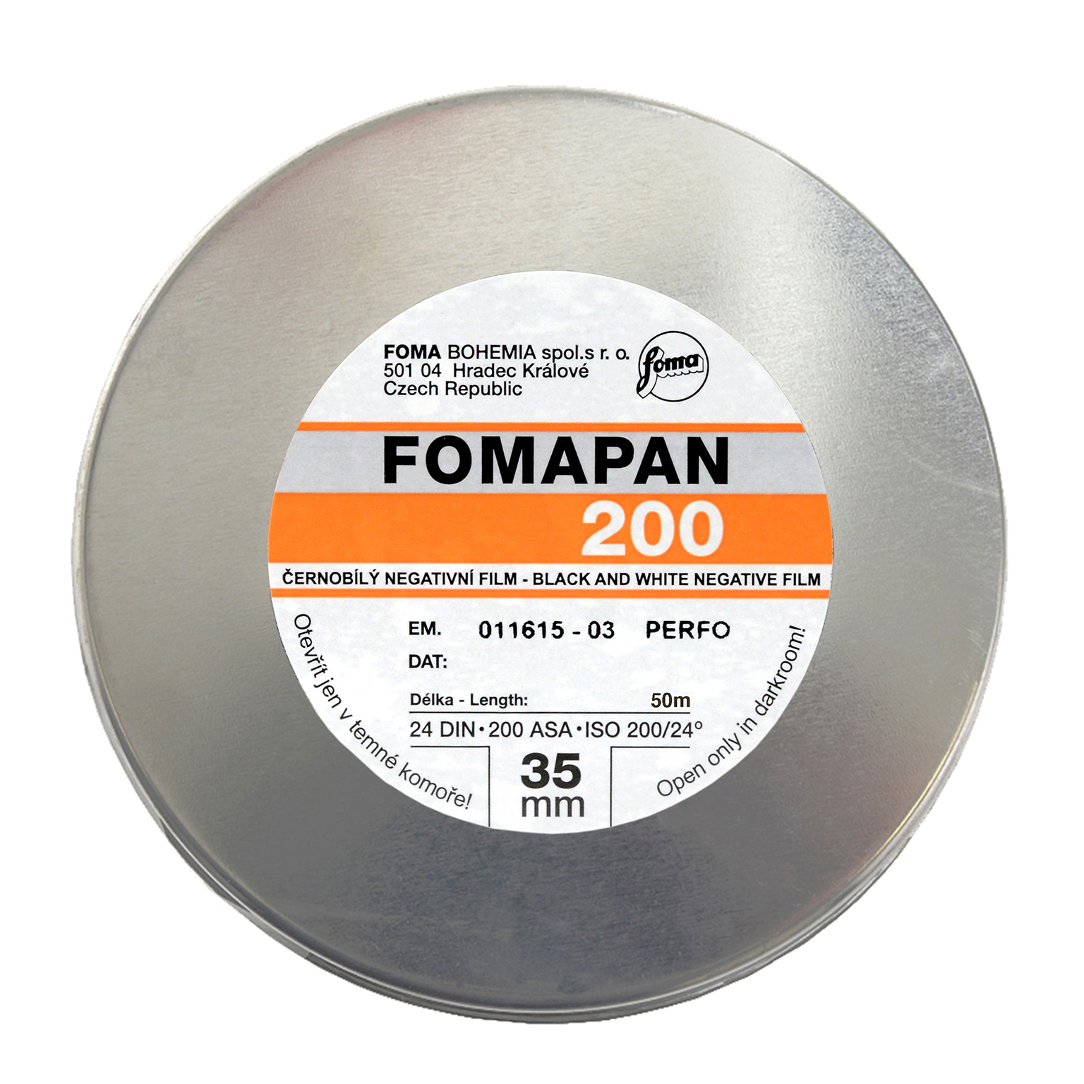 Foma Fomapan 200 50m 35mm perforovaná metráž