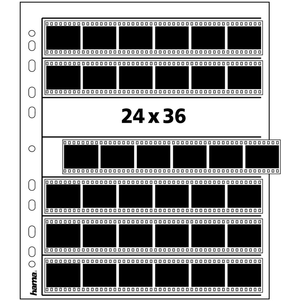 Hama 2051 priehľadný archivačný list 35mm 100ks